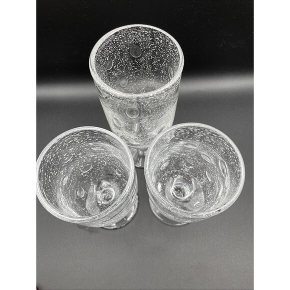 Lot of 3 Southern Living at Home Bella Luna Bubbles Glass Goblet - Picture 4 of 9